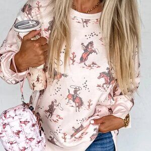 Plus Size Ranch Girl Classic Crew Pullover